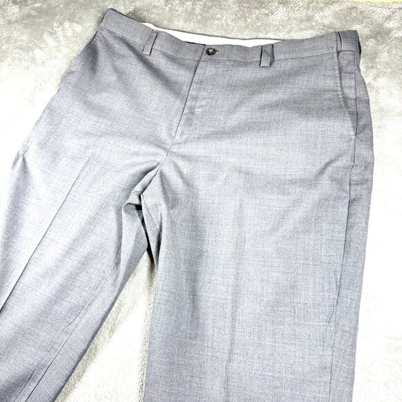 L.L. Bean Men’s 40W Gray Wool Dress Pants Comfort Waist Flat Front - Picture 14 of 14